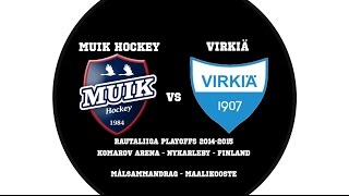 preview picture of video 'Playoffs: Muik Hockey - Virkiä : Målsammandrag / Maalikooste 25.2.2015'