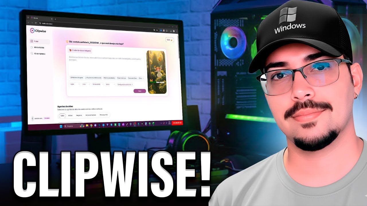 TEM PC? Ganhe dinheiro Criando VÍDEOS 10x MAIS RÁPIDO só Conversando com uma IA! Clipwise