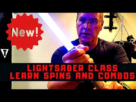 How to use a lightsaber - spins and strikes