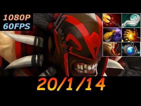 Dota 2 Bloodseeker Pro 20/1/14 (Kills/Deaths/Assists) Top MMR 595 GPM Ranked Full Gameplay