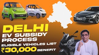 Delhi Electric Vehicle Subsidy, Eligible Vehicles, How to Apply & Claim upto Rs 30,000 ➡ JustEV
