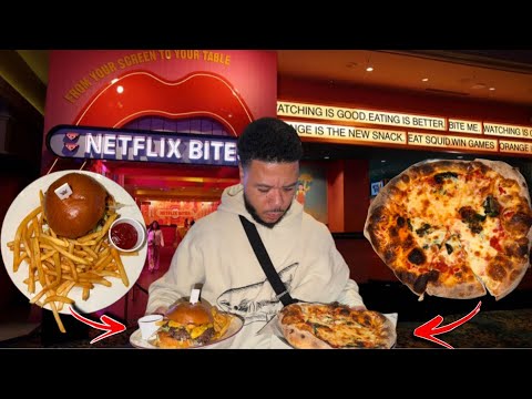 Trying food at the FIRST EVER Netflix house in AMERICA…
