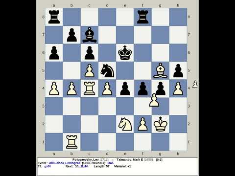 Polugaevsky, Lev vs Taimanov, Mark E | URS Chess 23 1956, Leningrad Russia
