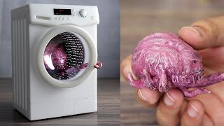How to Make Miniature Washing Machine Diorama.