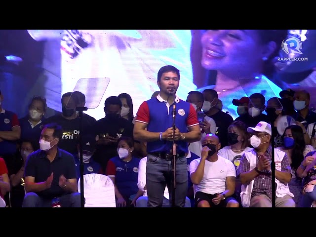 WATCH: Pacquiao’s full speech in General Santos City proclamation rally