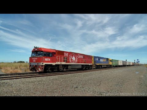 6PM7 Container Freight With NR74 "The Ghan"  (30/11/2020) - PoathTV Australian Trains & Railways