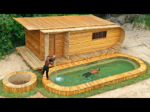 Building Jungle Villa and Swimming Pool With Décor Private Living Room