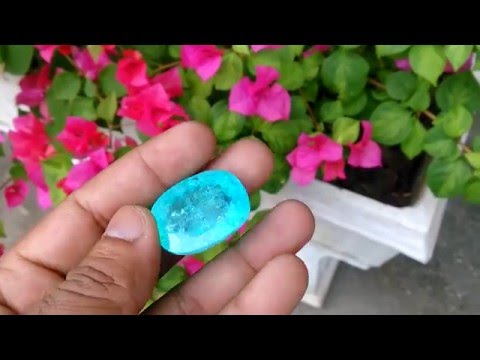 World's Largest 90ct GIA Certified natural TOP COLOR Paraiba Tourmaline For Sale