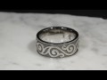 video - Palladium Infinity Leaf Eternity Wedding Band