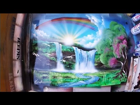 SPRAY PAINT ART Heavenly Valley 3D picture