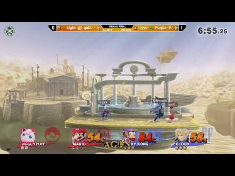 AGON N1 - Light + quiK Vs. cyve + Purple-H - Grand Finals - Smash 4 Doubles