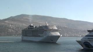 preview picture of video 'MSC Divina entering Izmir on 19 June 2012'