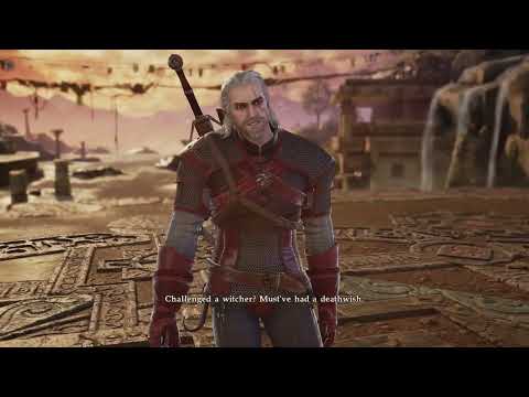 SOULCALIBURⅥ_The Witcher Klik And Maxi and other fighters In  SoulCalibur Game Play