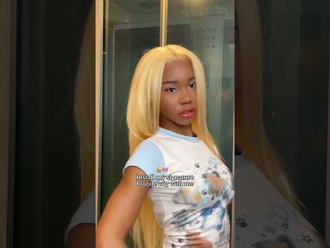 My simple wig install process🌸 #wiginstall #wiginstalltutorial #blondewig #blondewigblackgirl