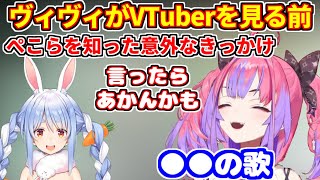 ぺこマリコラボのゲストに呼ばれる前に緊急で予習するヴィヴィ＋ぺこらを知ったきっかけをカミングアウト【ホロライブ切り抜き/兎田ぺこら/宝鍾マリン/綺々羅々ヴィヴィ】
