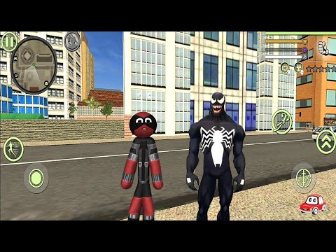 Super Venom Spiderman Rope Hero #1 - Android Gameplay