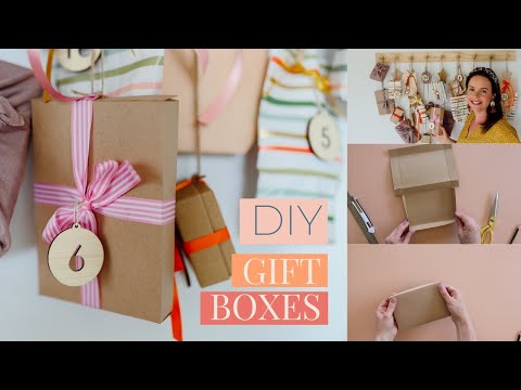Part of a video titled Make your own easy Gift Boxes (without a template!) by Clever Poppy