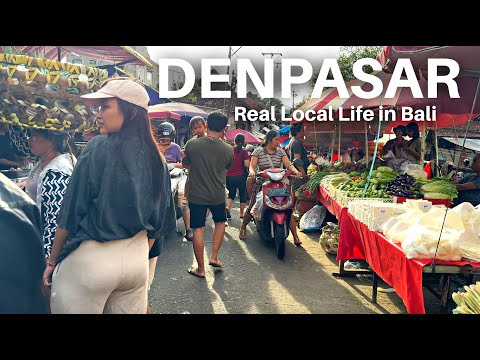 Real Local Walking Experience in Denpasar City Bali Indonesia  [4K HDR]