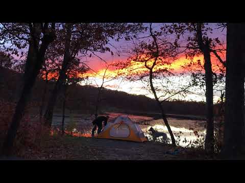 The sunset over the lake at this campsite is unreal! (October at Site 1)