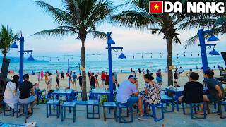 (4K) DA NANG VIETNAM Sunset & Blue Hour at My Khe Beach Walking Tour Today