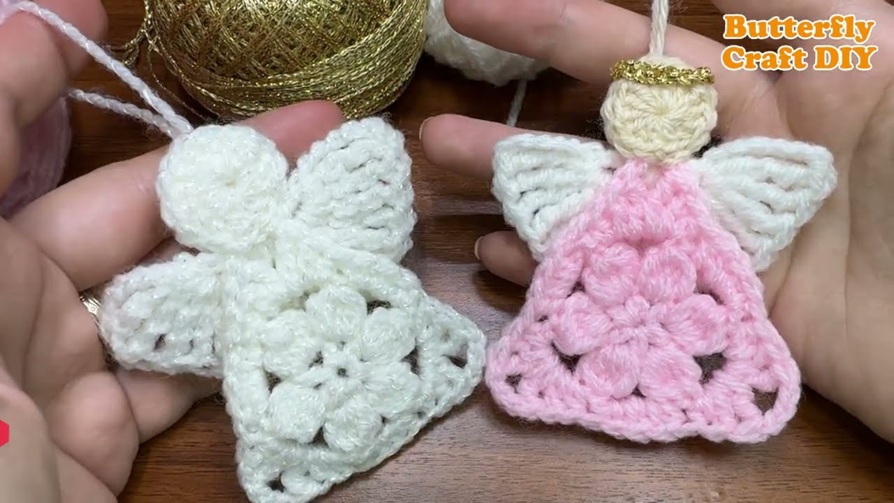 Crochet Angel Ornament 👼🏻 Crochet Christmas Decorations 👼🏻 Crochet baptism 👼🏻