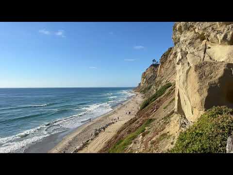 Ocean Wave Sounds of San Diego 🌊 La Jolla Cliffs Beach Ambiance ⛰️ Relaxing Nature Sounds