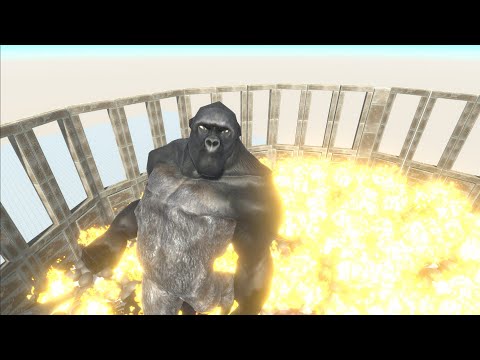 TRICERATOPS PUSH UNITS INTO FIRE   ANIMAL REVOLT BATTLE SIMULATOR