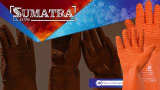 Luva de segurança confeccionada em algodão tipo interlock, com revestimento total reforçado em látex