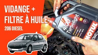 Youtube thumbnail of video "Vidange et changement du filtre à huile 206 2.0 HDI 🛢"
