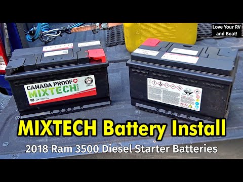 New MIXTECH Starter Battery Installation - Ram 3500 Cummins 6.7L Diesel Pick Up Truck