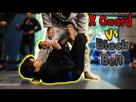 Can a Blue Belt sweep a Black Belt with X Guard?! - Drop In Hybrid Bremerton!