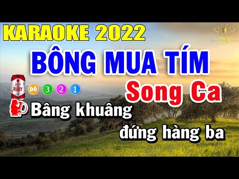 Bông Mua Tím karaoke Song Ca | Trọng Hiếu