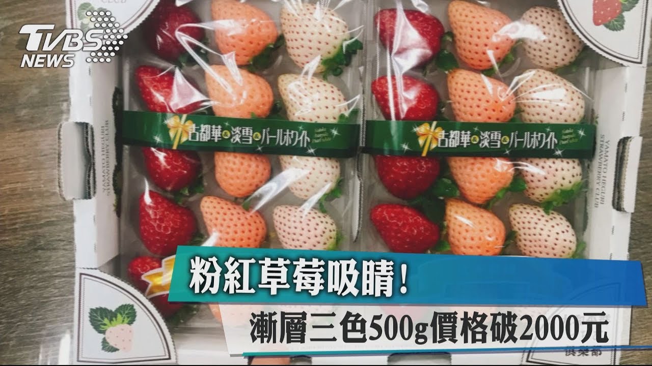 粉紅草莓吸睛!漸層三色500g價格破2000元