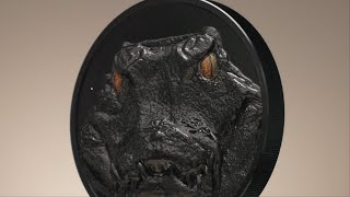 LOVCI V NOCI KAJMAN coin Hunters by Night Caiman - 2 oz stříbrná mince