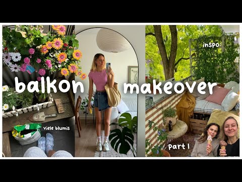 Balkon Makeover - Blumen, Erdbeeren & Kräuter pflanzen {balcony glow up - part 1}