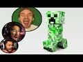 Gamers Reaction To First Seeing A Creeper Mob In Minecraft Pewdiepie Markiplier And More
