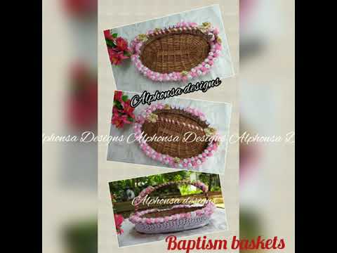 alphonsa Designs/ baptism baskets/ customised baptism sets.            whatsapp  9745496493
