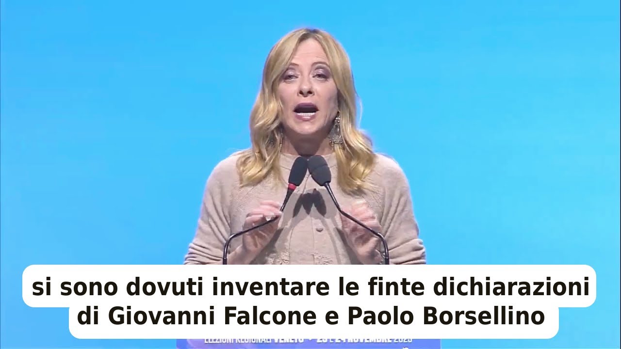 GIORGIA MELONI: “SI INVENTANO LE PAROLE DI FALCONE E BORSELLINO PUR DI ATTACCARE LA RIFORMA”