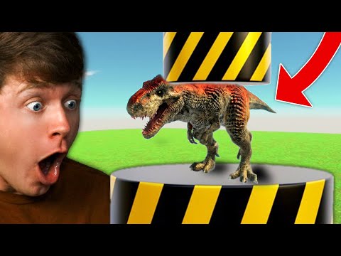 Can the DINOSAURS ESCAPE the HYDRAULIC PRESS!? (Reaction)