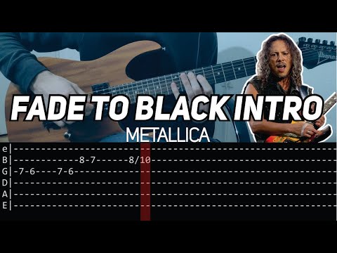 Metallica - Fade to Black intro solo (Guitar lesson with TAB)