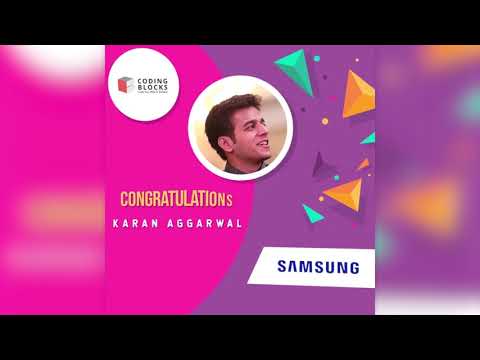 Proud Moments! Coding Blocks students making it BIG!!