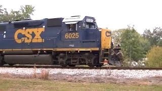 preview picture of video 'CSX Track Geometry Train in Decatur,Ga 10-28-2013© HD'