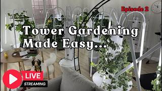 Tower Gardening Made Easy LIVE STREAM #towergarden #gardening #hydroponicgardening #farm