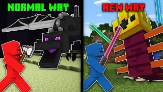 Minecraft, But We Made Different Ways To Beat The Game...