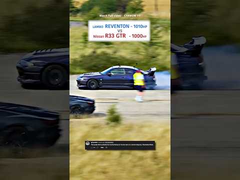 Lamborghini Reventón 1,010HP vs Nissan R33 GT-R 1,000HP — Drag Race!
