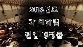 각 대학별 편입 경쟁률 TOP30 [랭킹샵]