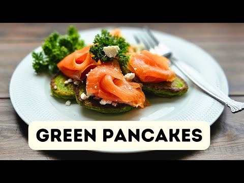 PANCAKES appetizer with Smoked Salmon Recipe & FETA