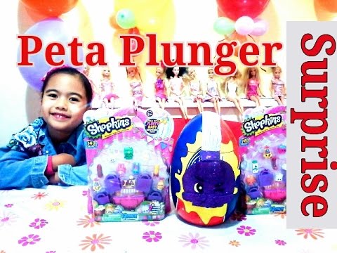 Shopkins Surprise Egg Play-doh Peta Plunger Minion Kinder Magic Sand l Kids Balloons and Toys Video
