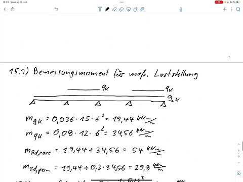 Aufg. 15 – Nachweis der Verformung einer Stahlbetondeckenplatte (Klausur WiSe 22/23)
