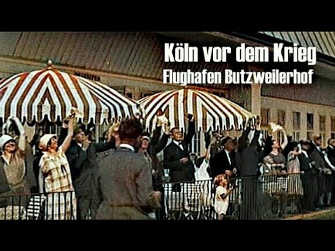 Köln vor dem Krieg (koloriert): Butzweilerhof - Airport - Zeppelin - Junkers G38 - Cologne colorized